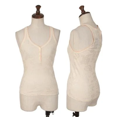 MARITHE + FRANCOIS GIRBAUD Glitter Floral Printed Tank Top