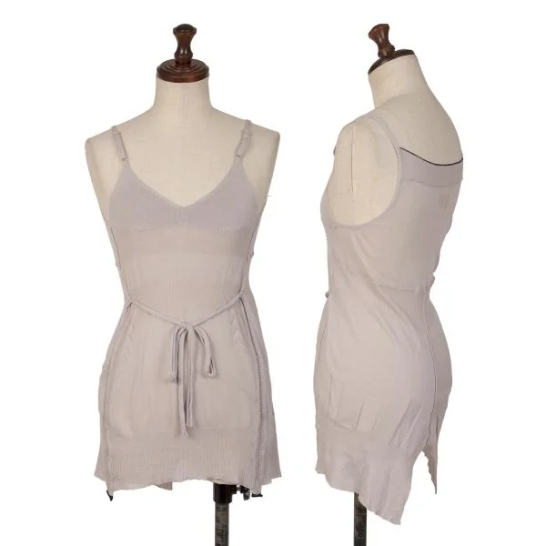 MARITHE + FRANCOIS GIRBAUD String Rib Knit Camisole Grey M K-146813_001