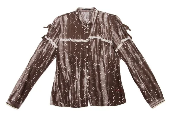 MARITHE + FRANCOIS GIRBAUD Dot Printed Stand Collar Shirt K-146821_002