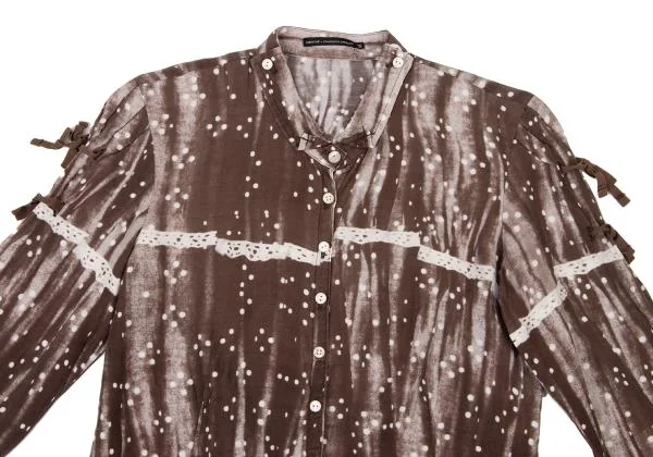 MARITHE + FRANCOIS GIRBAUD Dot Printed Stand Collar Shirt K-146821_003