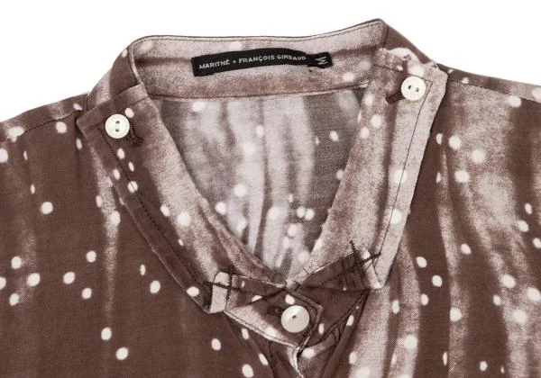 MARITHE + FRANCOIS GIRBAUD Dot Printed Stand Collar Shirt K-146821_004