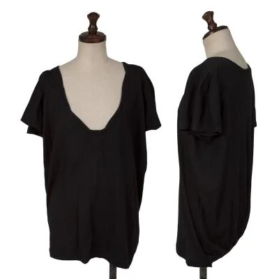 LE JEAN DE MARITHE FRANCOIS GIRBAUD Gathered Hem U Neck T Shirt