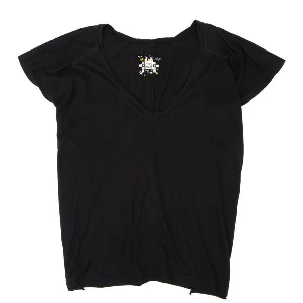 LE JEAN DE MARITHE FRANCOIS GIRBAUD Gathered Hem U Neck T Shirt K-146840_002