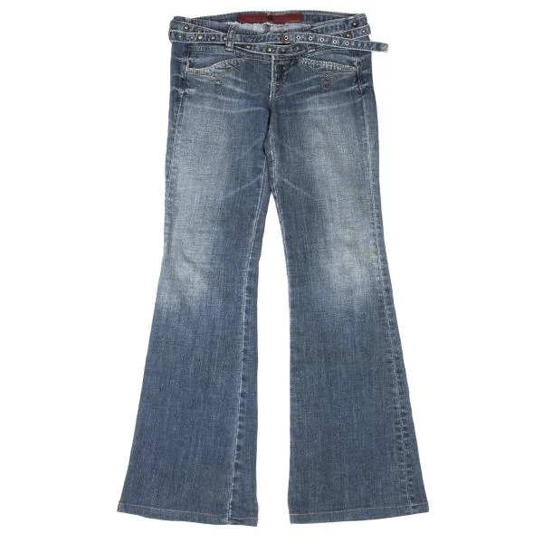 LE JEAN DE MARITHE FRANCOIS GIRBAUD Studs Belt Flare Jeans  Blue M K-146846_001