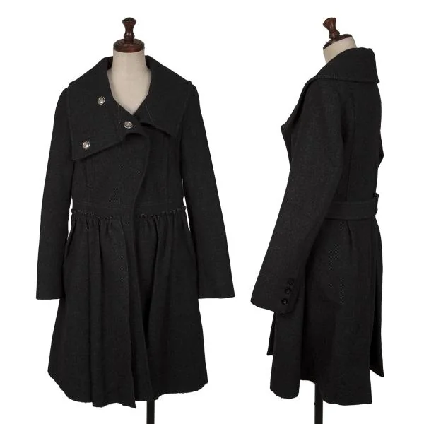 LE CASUAL DE MARITHE FRANCOIS GIRBAUD Snap Button Coat Charcoal M K-146847_001
