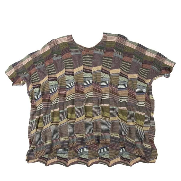 JURGEN LEHL Stripe Patchwork Woven Dolman T-shirt K-146860_002