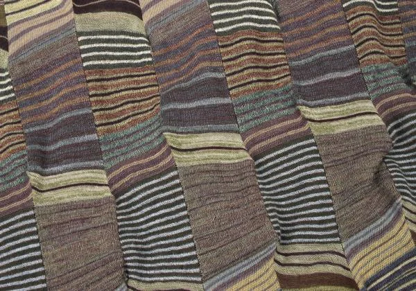 JURGEN LEHL Stripe Patchwork Woven Dolman T-shirt K-146860_013
