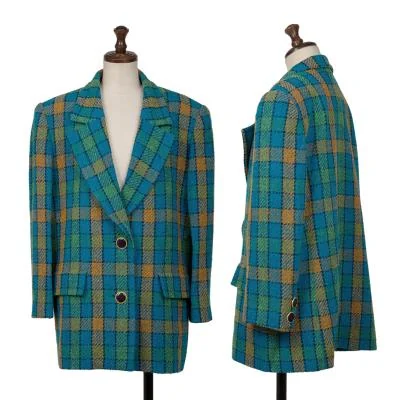 GIVENCHY GLAMOUR Wool Blend Check Jacket