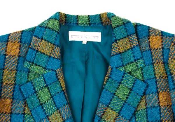 GIVENCHY GLAMOUR Wool Blend Check Jacket K-146872_003