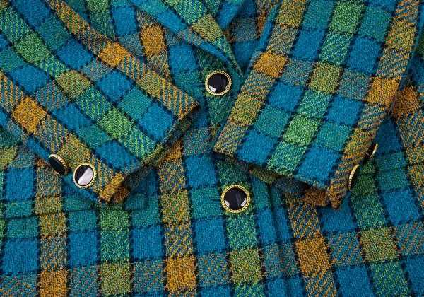 GIVENCHY GLAMOUR Wool Blend Check Jacket K-146872_005