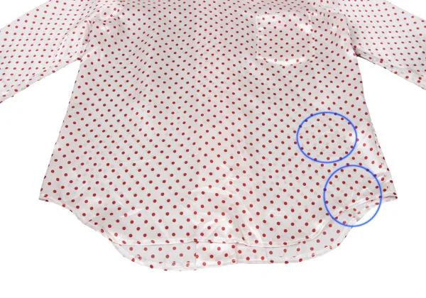 COMME des GARCONS GIRL Dot Print Back Button Blouse K-146876_010