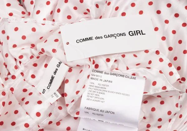 COMME des GARCONS GIRL Dot Print Back Button Blouse K-146876_017
