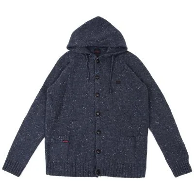 Papas Wool Nylon Hooded Knit Jacket