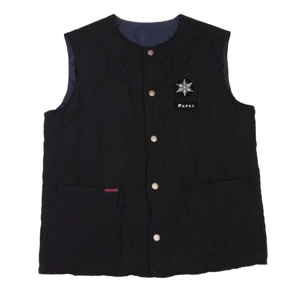 Papas Nylon Quilting Down Vest Black S K-146897_001