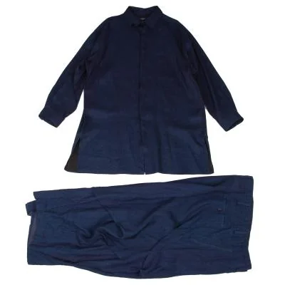 Yohji Yamamoto POUR HOMME Indigo Linen Shirt & Pants