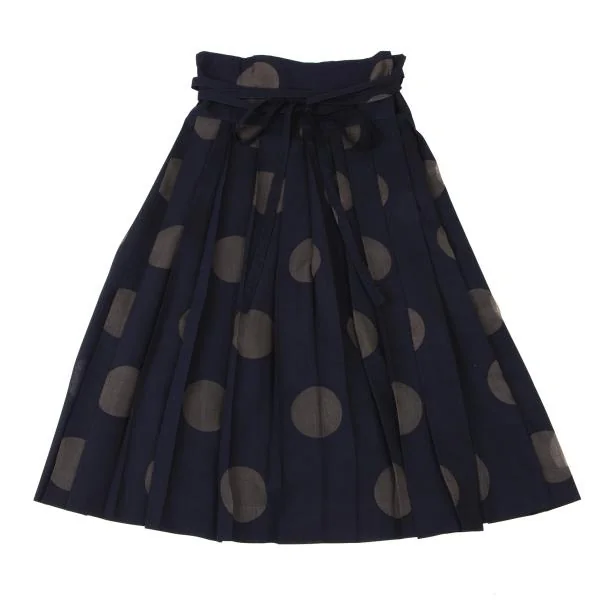 Y's Dot Pleated Design Wrap Skirt K-146933_002