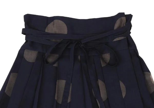 Y's Dot Pleated Design Wrap Skirt K-146933_003