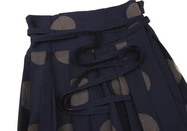 Y's Dot Pleated Design Wrap Skirt K-146933_005