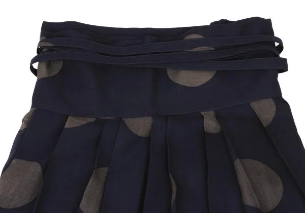 Y's Dot Pleated Design Wrap Skirt K-146933_012
