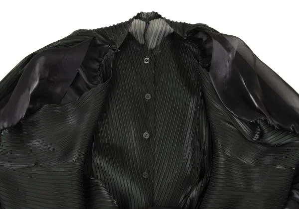 ISSEY MIYAKE Vertical Pleated Detachable Cardigan K-146938_003