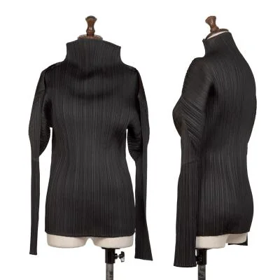 PLEATS PLEASE Pleated Long Sleeve T Shirt