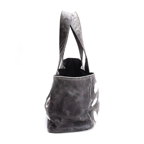 tricot COMME des GARCONS Cracked Leather Big Studs Hand Bag K-146946_003