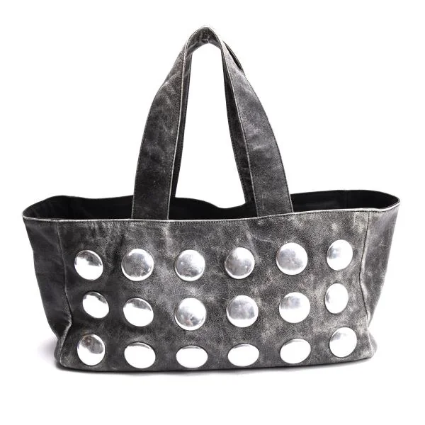 tricot COMME des GARCONS Cracked Leather Big Studs Hand Bag K-146946_004