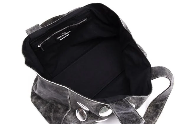 tricot COMME des GARCONS Cracked Leather Big Studs Hand Bag K-146946_010