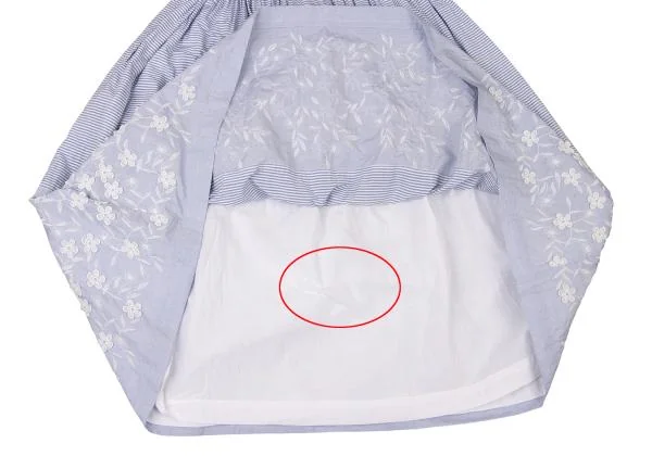 tricot COMME des GARCONS Striped Floral Embroidery Switching Skirt K-146947_010