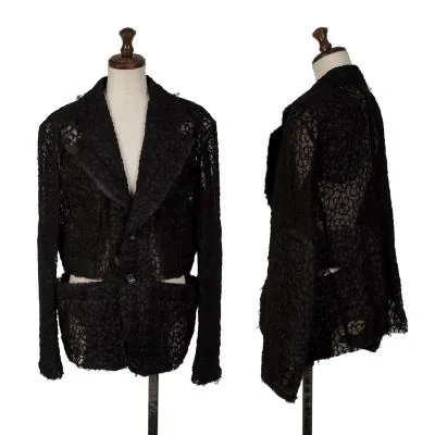 COMME des GARCONS Floral Embroidery Cutting Design Mesh Jacket