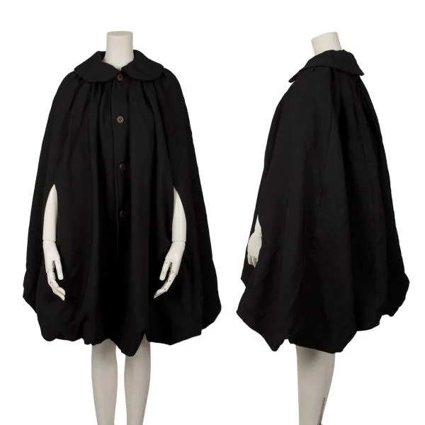 COMME des GARCONS コムデギャルソン アウター 黒 ポンチョ