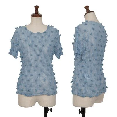 ISSEY MIYAKE Poly Embroidery Decoration Wrinkled Pleats T Shirt