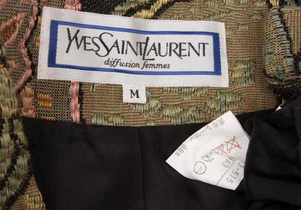 Yves Saint Laurent Rayon Blend Design Weave Short Jacket K-146967_018