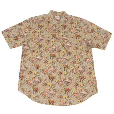 Papas Floral Birds Printed Short Sleeve Shirt