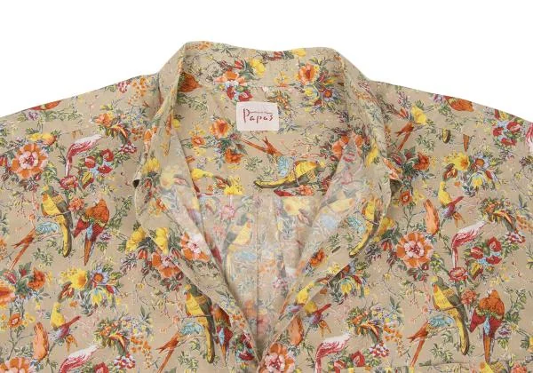 Papas Floral Birds Printed Short Sleeve Shirt K-146976_006