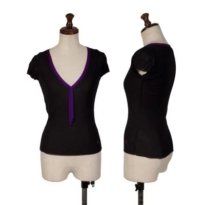 KRIZIA Mesh Layered French Sleeve Top