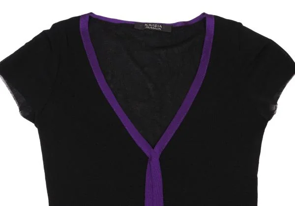 KRIZIA Mesh Layered French Sleeve Top K-146981_003