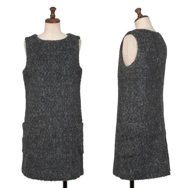 sunaokuwahara I.S. Wool Nylon Sleeveless Knit Tunic Green M K-146996_001