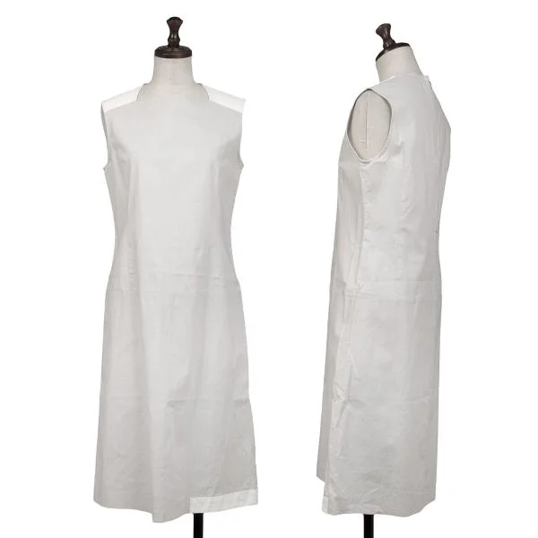 gigli Linen Cotton Coating Switching Sleeveless Dress Grey M K-146999_001