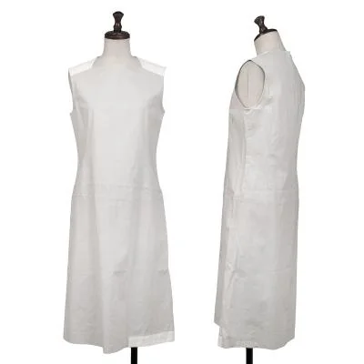 gigli Linen Cotton Coating Switching Sleeveless Dress