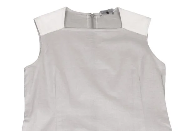 gigli Linen Cotton Coating Switching Sleeveless Dress K-146999_003