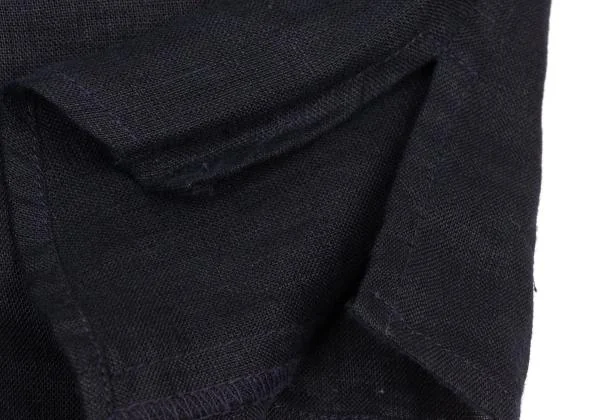 エンポリオアルマーニEMPORIO ARMANI リネン半袖シャツ 紺42 K-147004_010