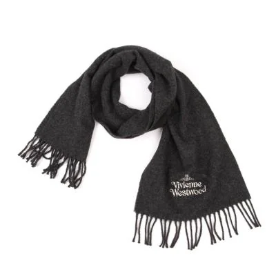 Vivienne Westwood Logo Embroidery Wool Stole