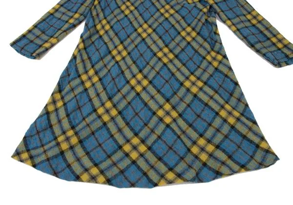 TABASA Wool Cotton Bias Tartan Check Tunic K-147030_007
