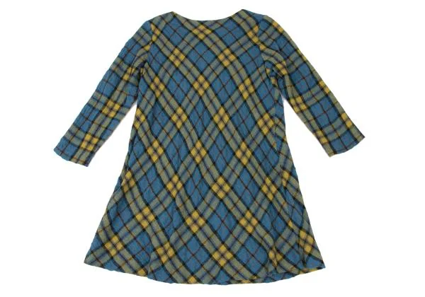 TABASA Wool Cotton Bias Tartan Check Tunic K-147030_009
