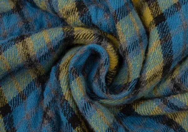 TABASA Wool Cotton Bias Tartan Check Tunic K-147030_010