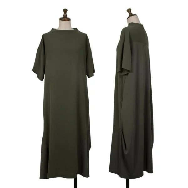 L'EQUIPE YOSHIE INABA Switching Short Sleeve Dress Green 38 K-147036_001