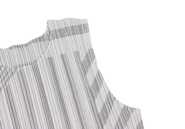 プリーツプリーズPLEATS PLEASE マルチストライプタンクトップ グレー3 K-147047_005