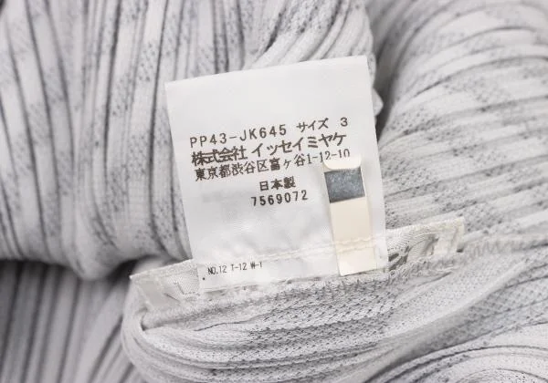 プリーツプリーズPLEATS PLEASE マルチストライプタンクトップ グレー3 K-147047_012