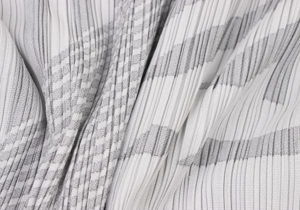 プリーツプリーズPLEATS PLEASE マルチストライプボタンレスロングカーディガン グレー3 K-147048_012